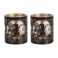 Aroma Black & Gold Fairy 2 Tealight & Votive Holder Set Extra Image 1 Preview